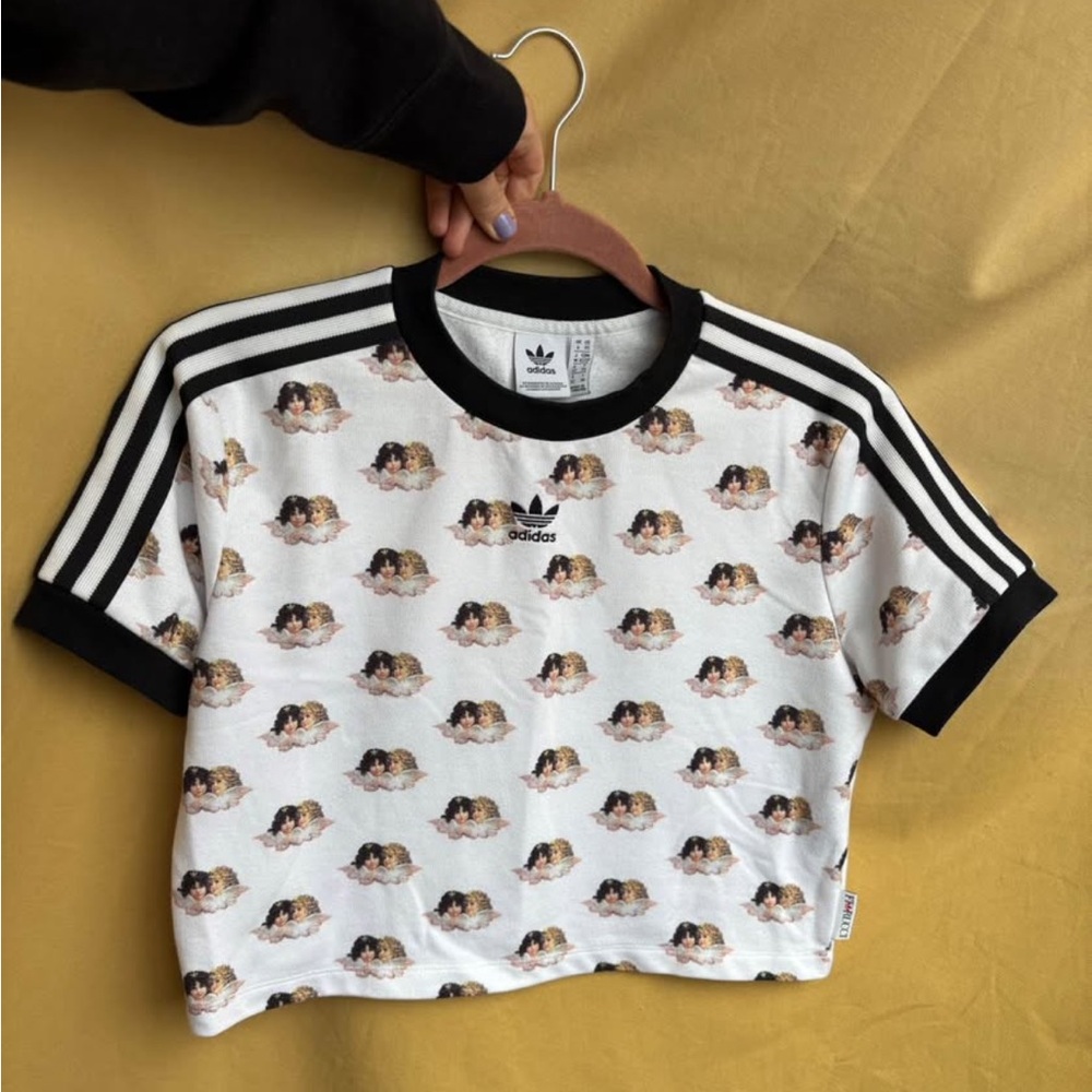 Adidas Cherub Graphic Tee in Black and White